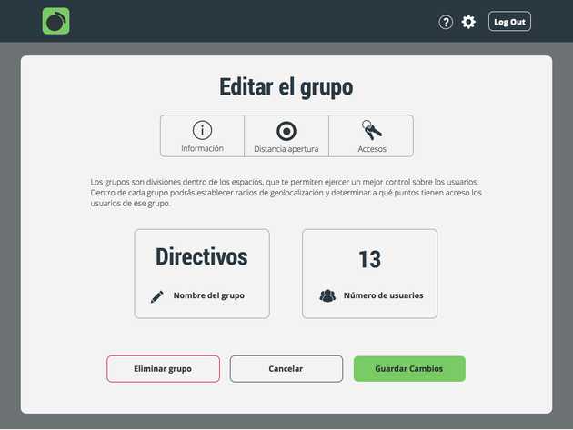 iomando Dashboard group CRUD