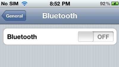Bluetooth off