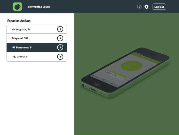 iomando Dashboard space list